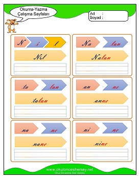 n sesi Grubu Çalışma Sayfaları